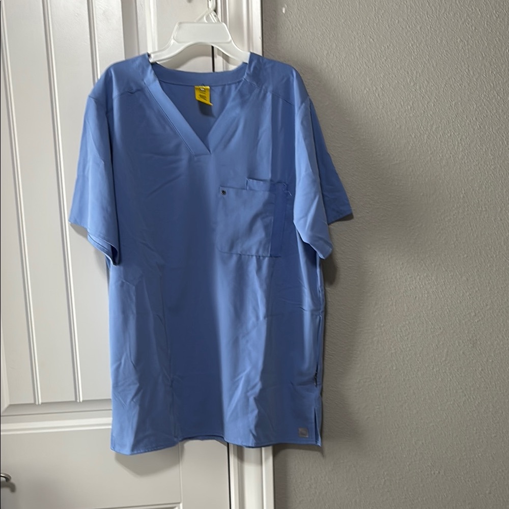 Wonderwink Men's Blue Scrub Top medium
